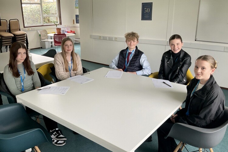 Work experience students Kingsley and Bideford College